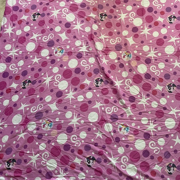 My Little Pony Twilight & Princess Celestia purple twin size flat bed sheet guc - Picture 3 of 6